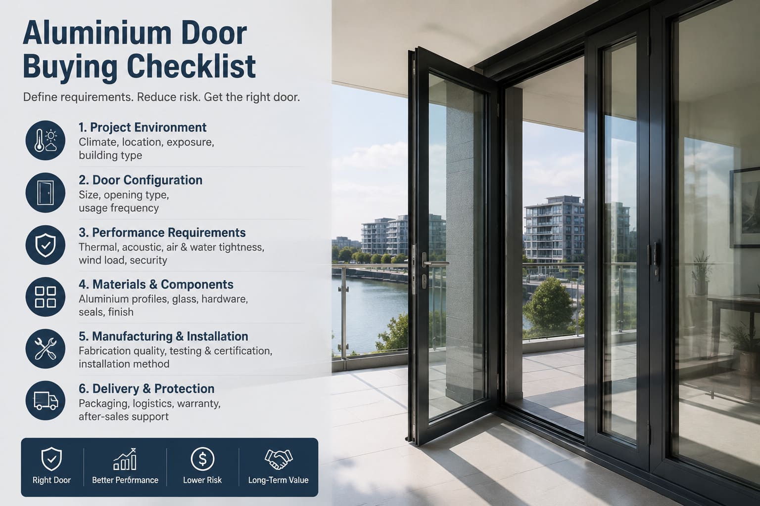 buyer checklist for disadvantages of aluminium doors