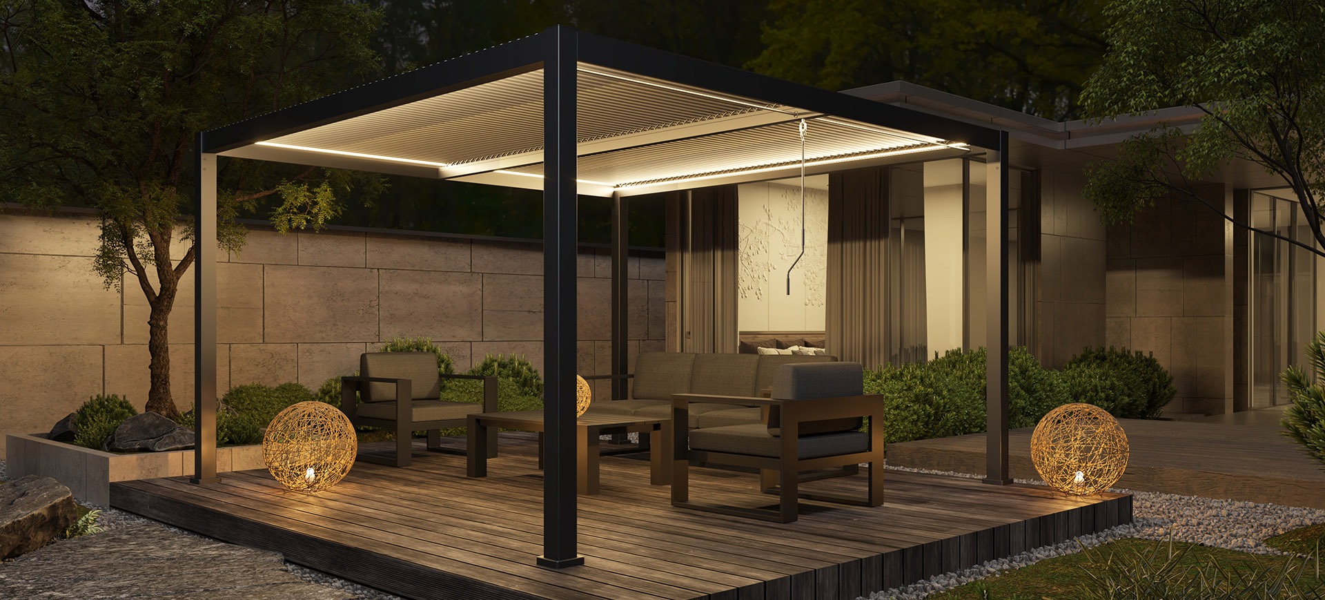 Aluminum Pergola Background