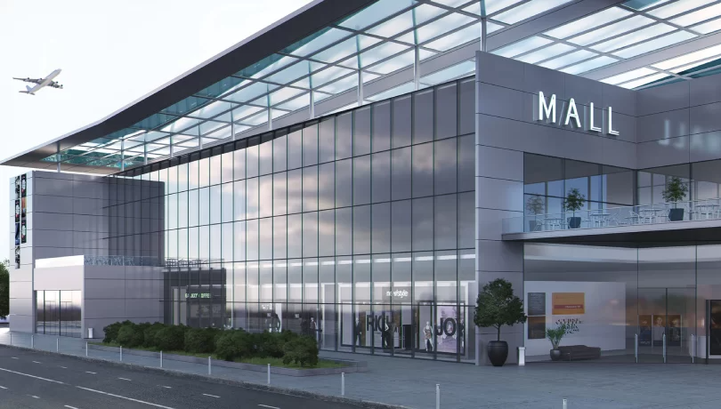 Large glass curtain wall on a commercial office tower